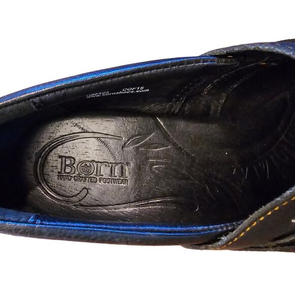 Born Women's Black Leather HEELED ANKLE BOOTIES‎ Shoes Size 10 M - Picture 8 of 9